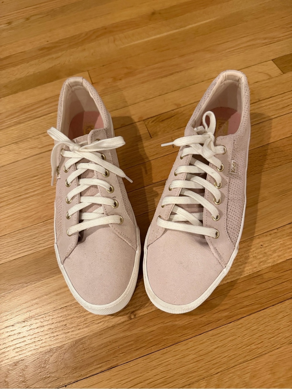 Keds Pale Pink Suede Lace-Up Sneakers. Sz 11
